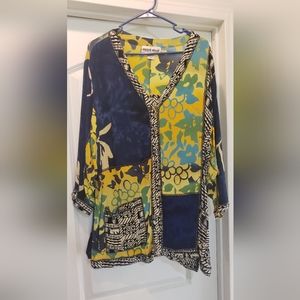 1X Mirror Image brand, multi-color top